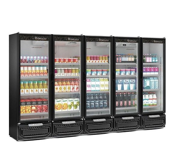 Refrigerador Vertical Conveniência 5 Portas GCVR 2500 PR 220v Gelopar