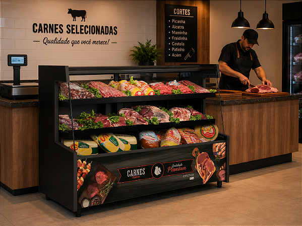 Balcão Refrigerado Visorâmico Duas Pistas VIS 140 Conservex