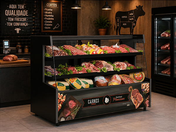 Balcão Refrigerado Visorâmico Açougue VIS-200 220v Conservex