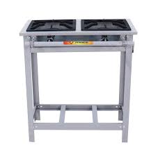 Fogao Alta Pressão 2 Bocas grelha 30x30 Ferro Fundido Venâncio