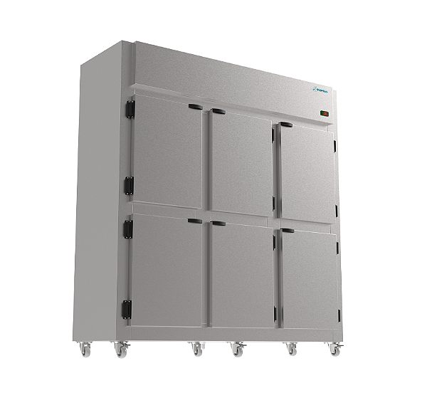 Mini Camara 6 portas Inox Refrigerador Vertical Linha Profissionale 220v Kofisa