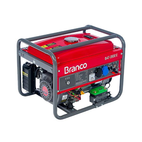 Gerador Portátil a Gasolina 3500Kva 110v/220v 20a B4T-3500 (E) Branco Motores