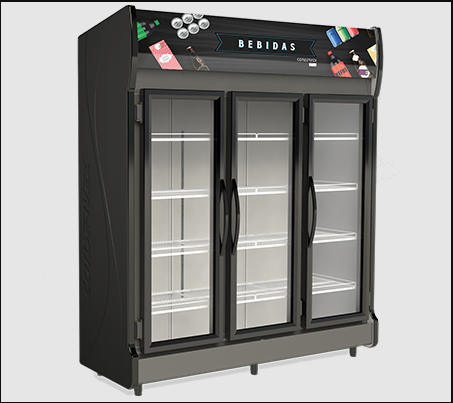 Expositor Refrigerado Vertical Auto serviço Bebidas AS-3/B 220v Conservex