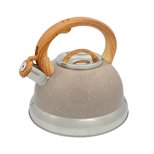 Chaleira com Apito Linha Roma Cor Areia 2,7 Litros Brinox