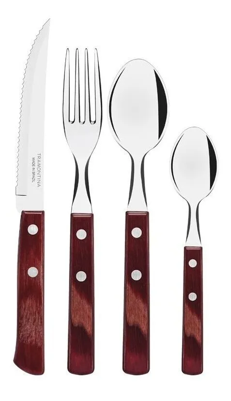 Faqueiro 24 Peças Polywwod Cabo Madeira 21199/705 Tramontina