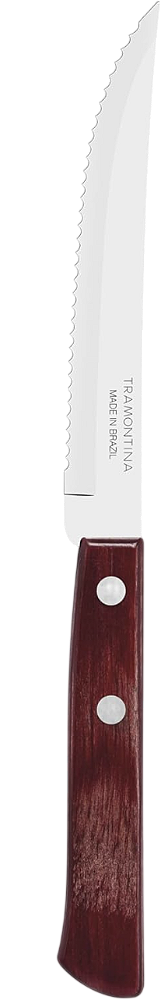 Faca para Mesa Lâmina em Aço Inox e Cabo em Madeira Polywood Vermelho 3" 21101474 Tramontina