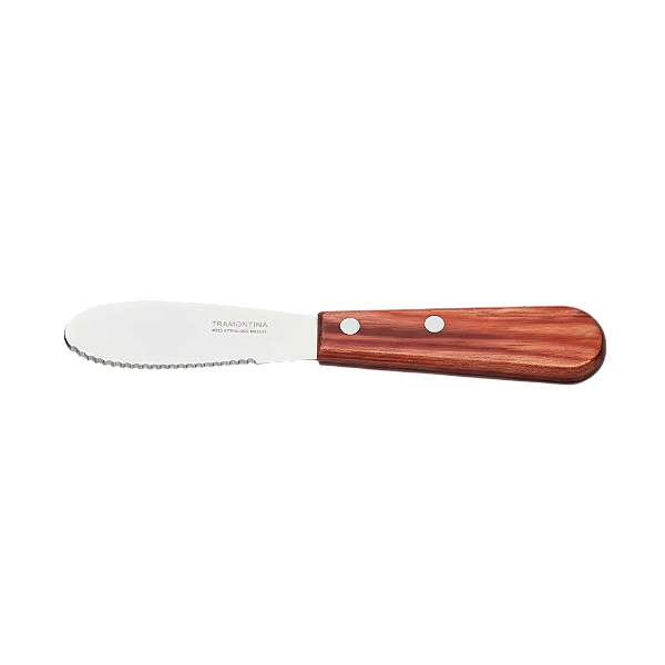 Espátula para Manteiga Lâmina Aço Inox e Cabo em Madeira Tratada Polywood Vermelho 3" 211117473 Tramontina