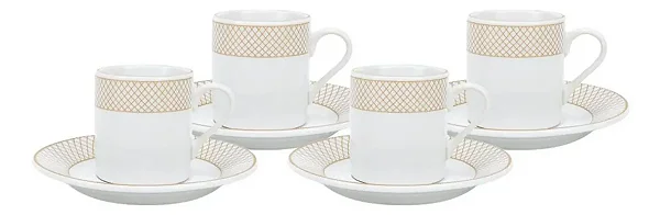 Jogo Xícara de Café Regalis 90ml Linha servir 4 Peças PCLN289 Hauskraft