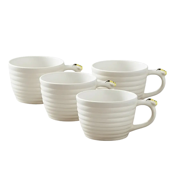 Xícara para Chá 230ml Linha Servir Premium Bee 4 Peças JGCH079 Hauskraft