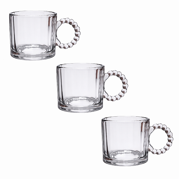 Caneca Bubbly 300ml 3 Peças Linha Servir Premium CAN220 Hauskraft