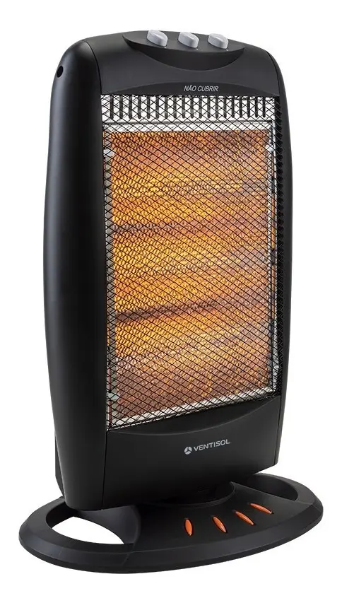 Aquecedor de Ambiente 1200w Halógeno Base Estável AH01 110v Ventisol