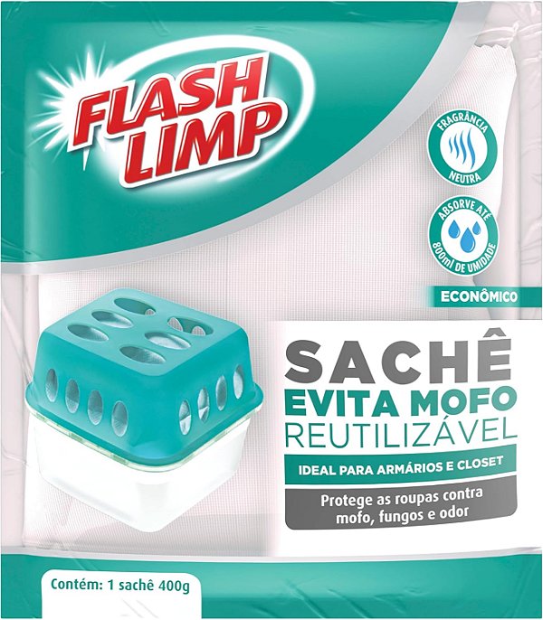 Sachê Evita Mofo Reutilizável Ideal Para Armário e Closed AMO1850 Flash Limp
