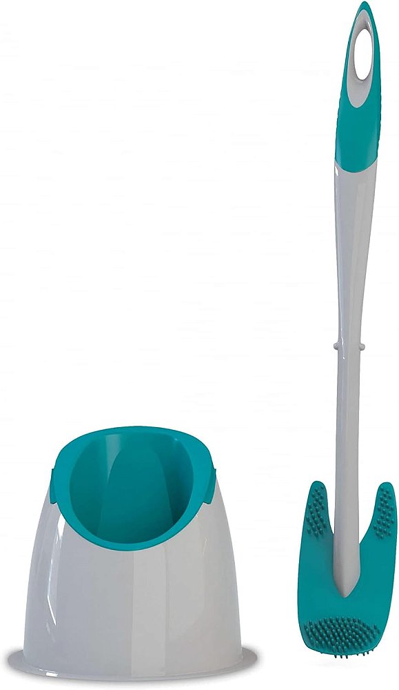 Escova Sanitária Silicone Com Suporte BAN6101 Flash Limp