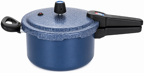 Panela de Pressão Polida 6 Litros Antiaderente Azul 641 Ramos