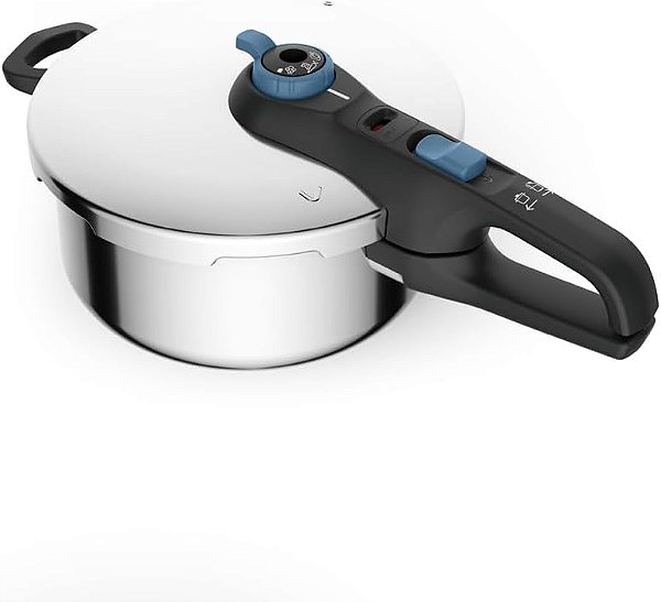 Panela de Pressão Em Aço Inox 4 Litros Fechamento Externo Com Cesta EI40 Rochedo
