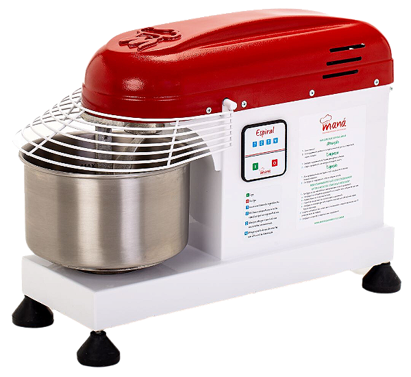 Amassadeira Espiral Maná 10 KG Profissional Monofásico 220V AEM-10 PRO