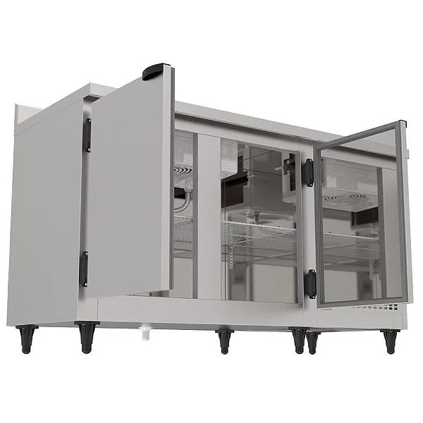 Balcão de Serviço Linha Professionale Inox 2 Portas 1,50 KBSC 150D Kofisa