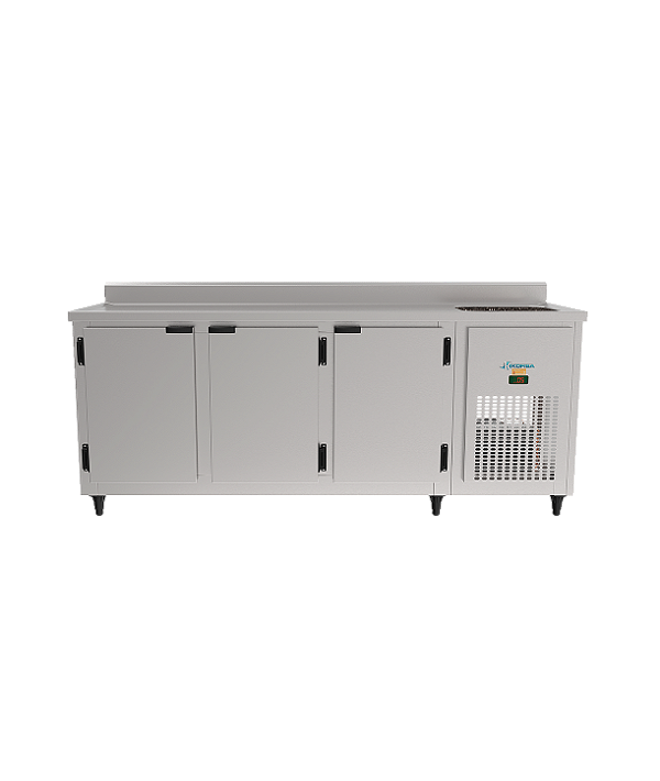 Balcão de Serviço Linha Professionale 3 Portas Com Pia 2Mt KBSP 220v Kofisa