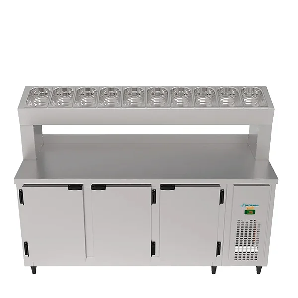 Balcão Condimentador 3 Portas Linha Professionale KBSCC 185D Kofisa