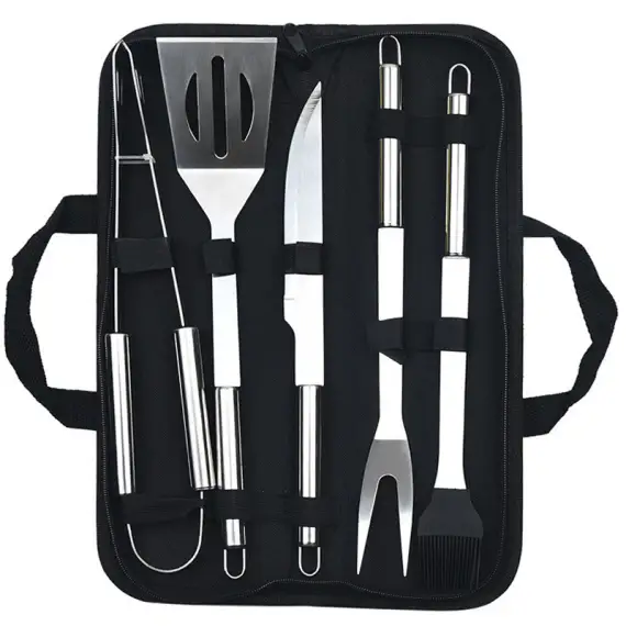 O Kit para Churrasco Aço Inox 6 Peças 38cm CK7013 Clink