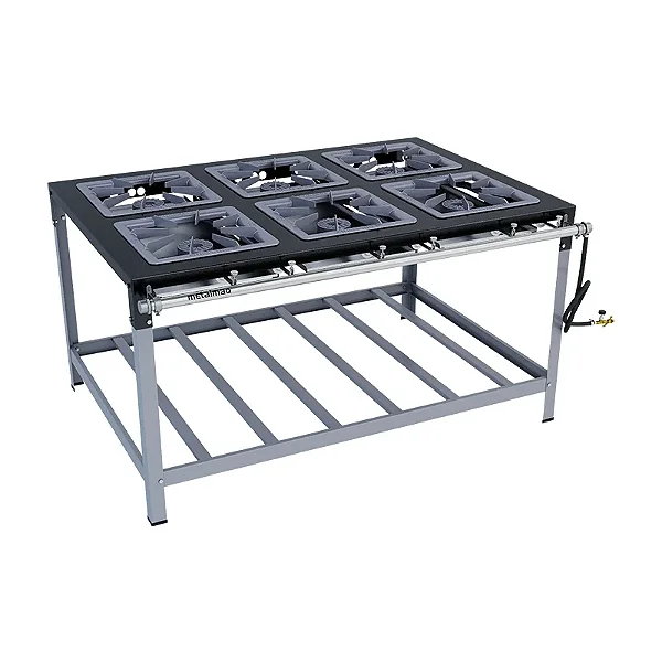 Forno Fogão Stori Premium 6 Bocas 30x30 Metalmaq