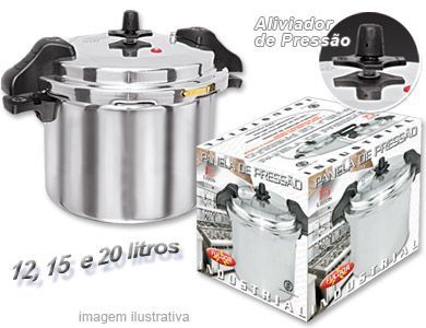 Panela de Pressão Indústrial 20L Alumínio com Alça-Fulgor