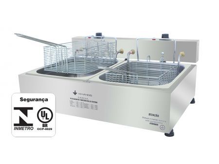 Fritador eletrico óleo 2 cubas 1/2-Venâncio