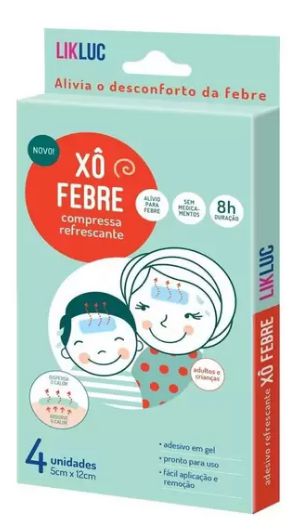 XO FEBRE - COMPRESSAS REFRESCANTES PARA ALIVIO DA FEBRE - LIKLUC