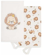 KIT COM 2 BABINHAS BABY LION / MARROM / U
