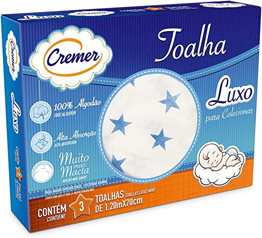 FRALDA LUXO EST MASC 120x70cm PCT C/3UN