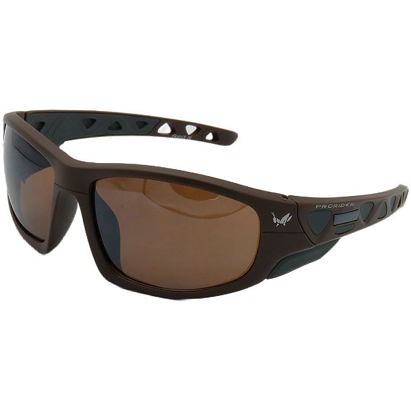 Óculos Solar Prorider Esportivo Marrom e Preto com lente marrom - R20543C3