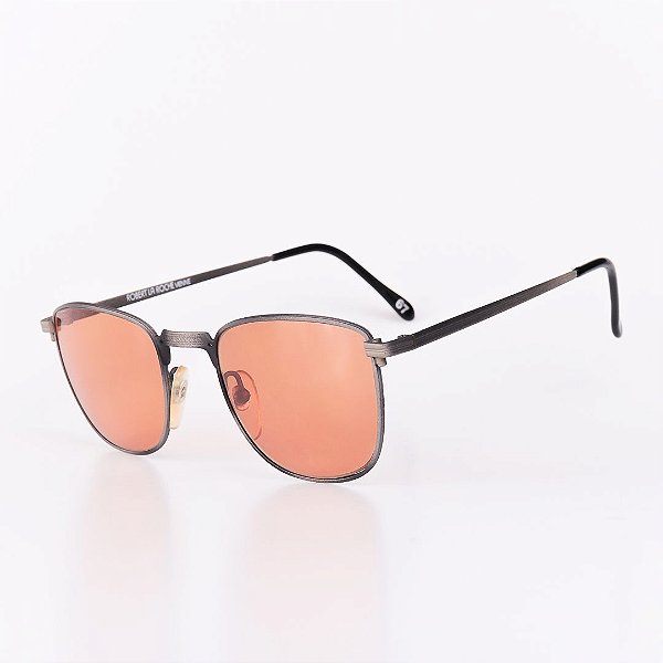Óculos Solar Robert La Roche Vintage Prata Com Lente Laranja - 67C1