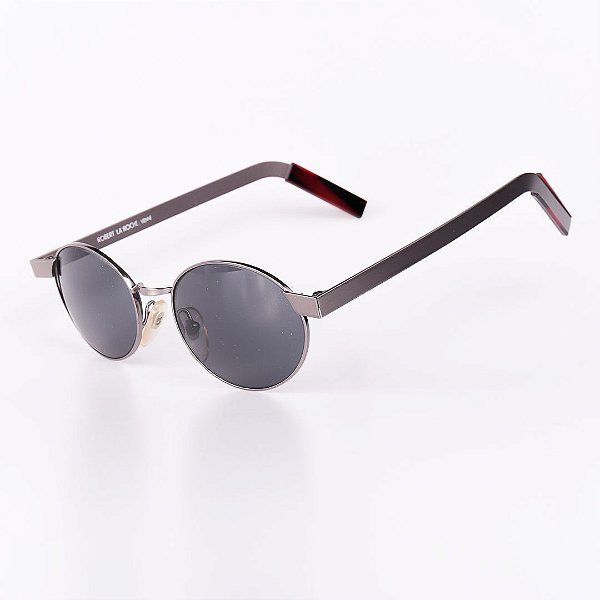 Óculos Solar Robert La Roche Vintage Prata com Lentes Fumê - 105M63C3