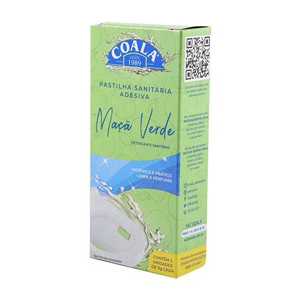 Pastilha Adesiva 10g Maca Verde c/ 2 un COALA - DESCONTINUADA