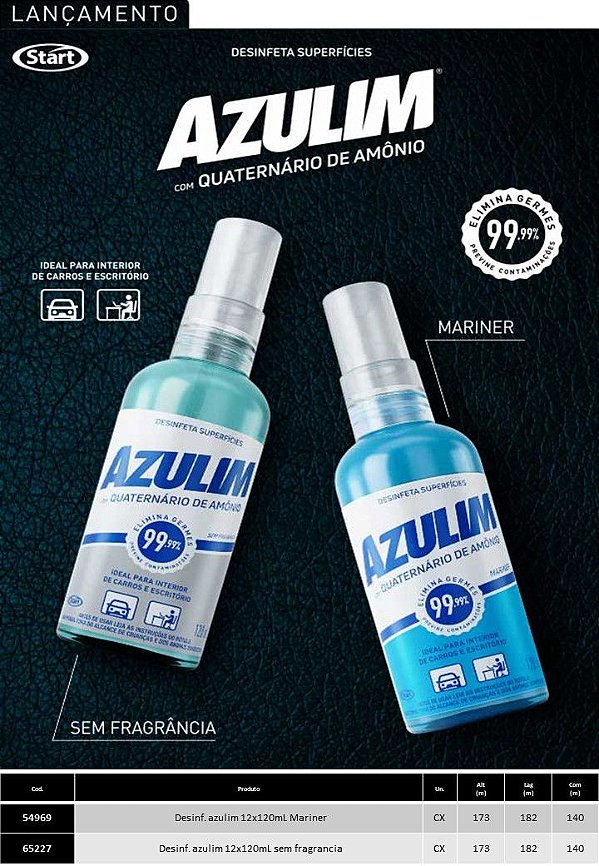 DESINFETANTE AZULIM QUATERNARIO 120ML MARINER