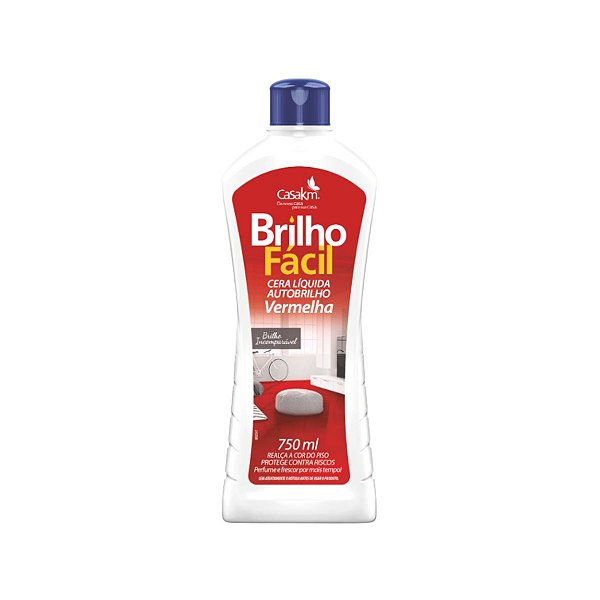 CERA BRILHO FACIL LIQUIDA VERMELHA 750ML