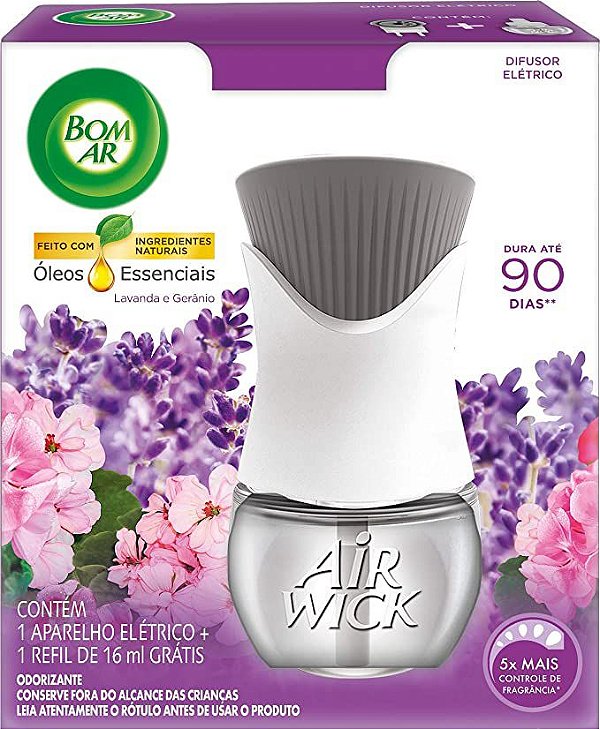 BOM AR AIR WICK DIFUSOR LAVANDA APARELHO 16ML
