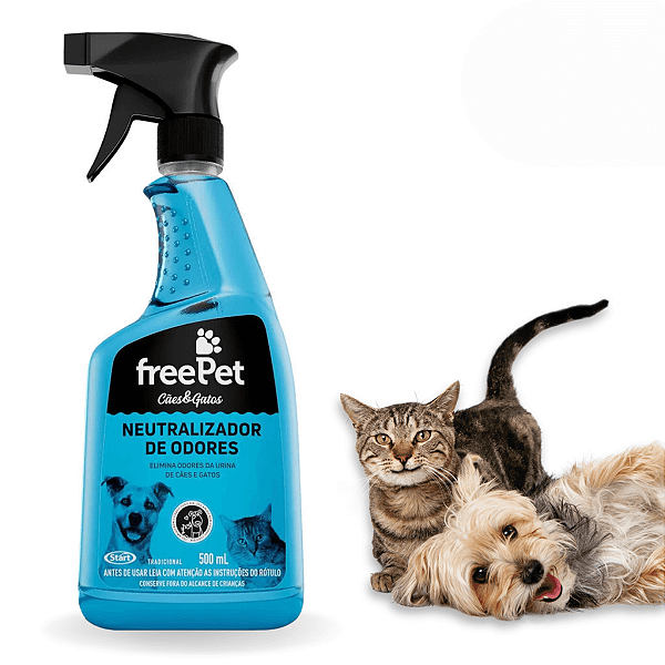 NEUTRALIZADOR DE ODORES PISOS E AMBIENTES CÃES E GATOS 500ML - FREEPET