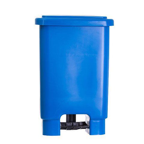 LIXEIRA RETANGULAR 100L C/ PEDAL AZUL LARPLASTICOS