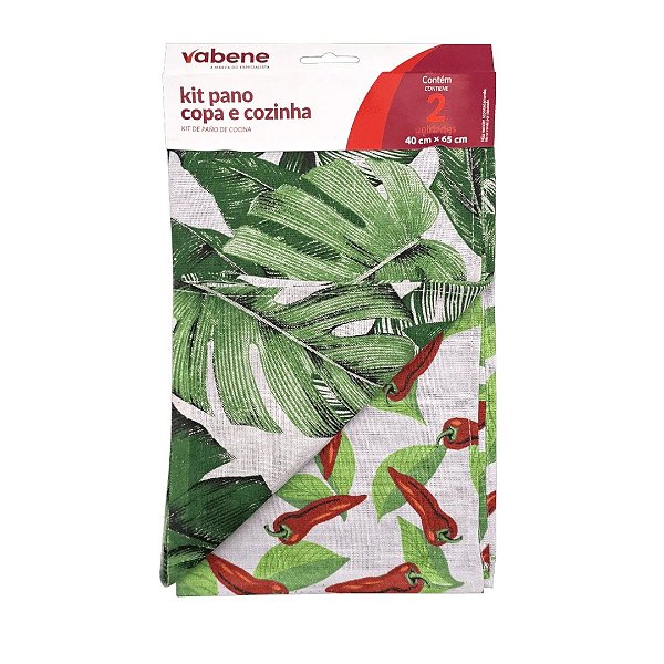 PANO PRATO 2UN SORTIDAS XADREZ VERDE OU PIMENTA/FOLHA VABENE