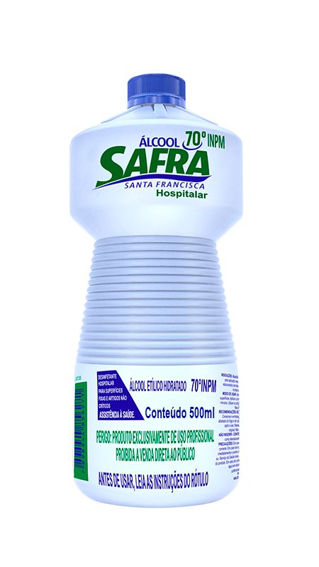 ALCOOL SAFRA 70º *500ML* HOSPITALAR