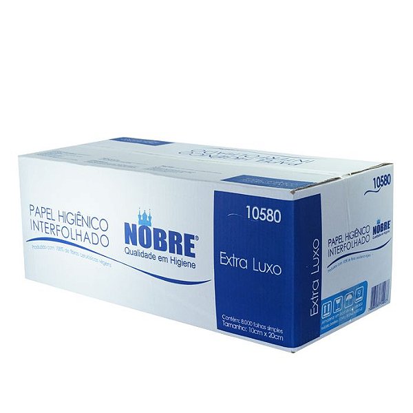 Papel higienico cai cai c/8000fls. 9,6x20,5cm (caixa/celulose virgem/f.simples) - NOBRE