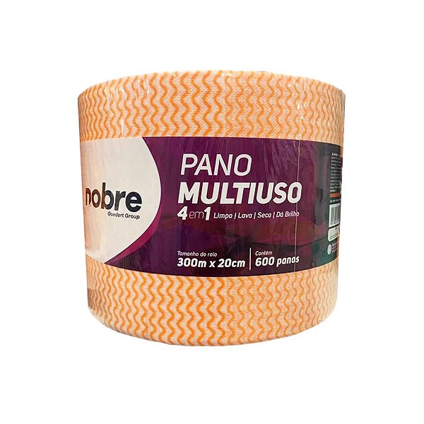 Pano multiuso SLIM 20cm x 300m 600 panos NOBRE laranja