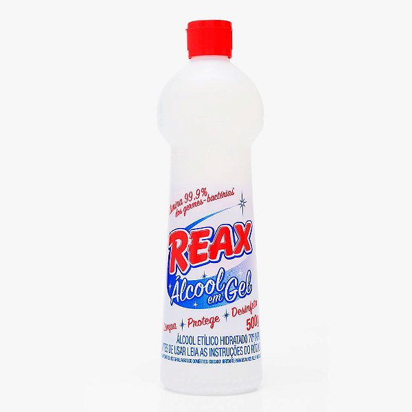 REAX ALCOOL EM GEL SQUEEZE 500G