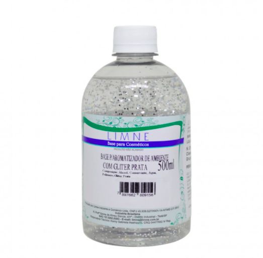 BASE PERFUMARIA P/ AROMATIZAR C/ GLITTER PRATA (ANTIGO AROMATIZADOR C/ GLITTER) - 500ML - LIMNE