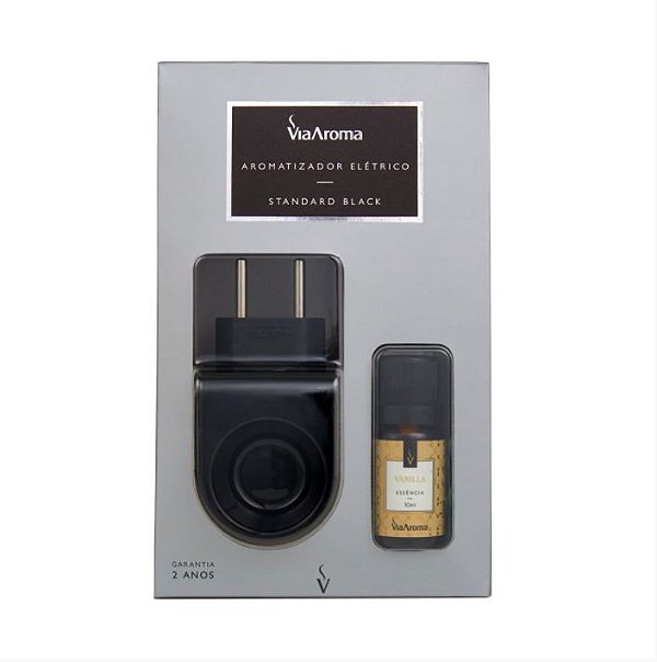 Aromatizador Standard Black com Essência Vanilla 10ml - Via Aroma