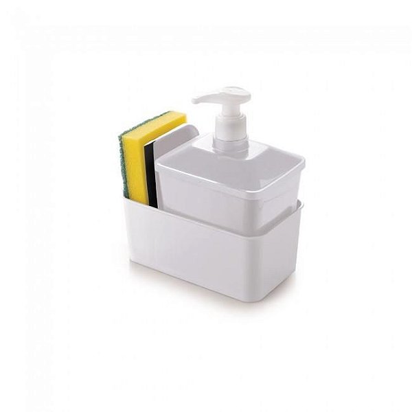 Dispenser para detergente de plástico quadrado 600ml Plasutil