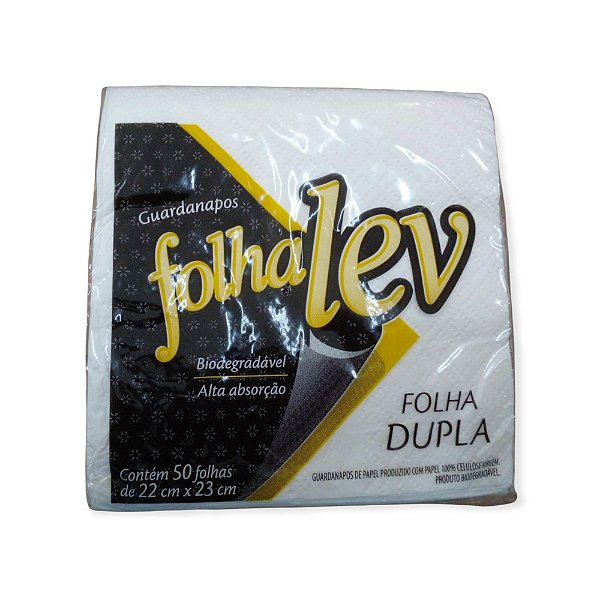 GUARDANAPO FOLHALEV F.DUPLA 22X23 50UN