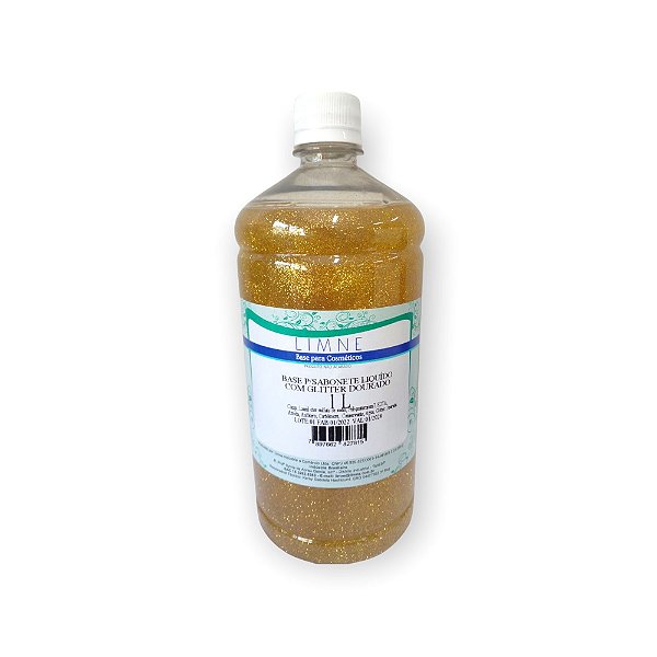 BASE SABONETE LIQUIDO C/ GLITTER DOURADO 1L LIMNE