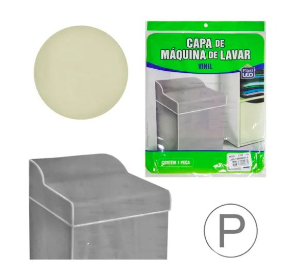 CAPA PARA MAQUINA DE LAVAR FLANELADA LISA  P  57X63X91 CM PLASTLEO